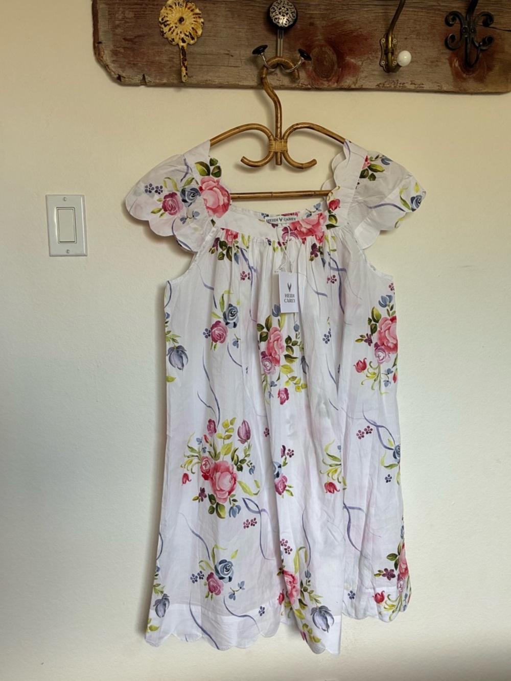 NEW Heidi Carey Lila Rose Print Cap Sleeve Nightgown women’s Size Large